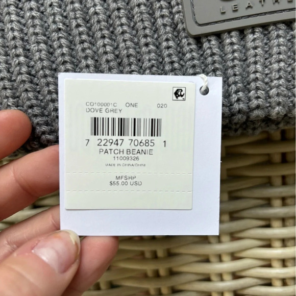 Coach Patch Logo Rib Knit Beanie - Picture 2 of 5